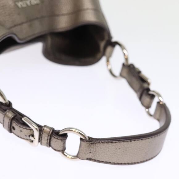 PRADA Shoulder Bag Leather Silver - Picture 7 of 12